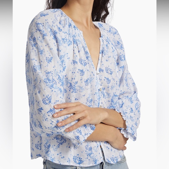 Rails Mariah Linen-Blend Floral Blouse - Picture 15 of 16